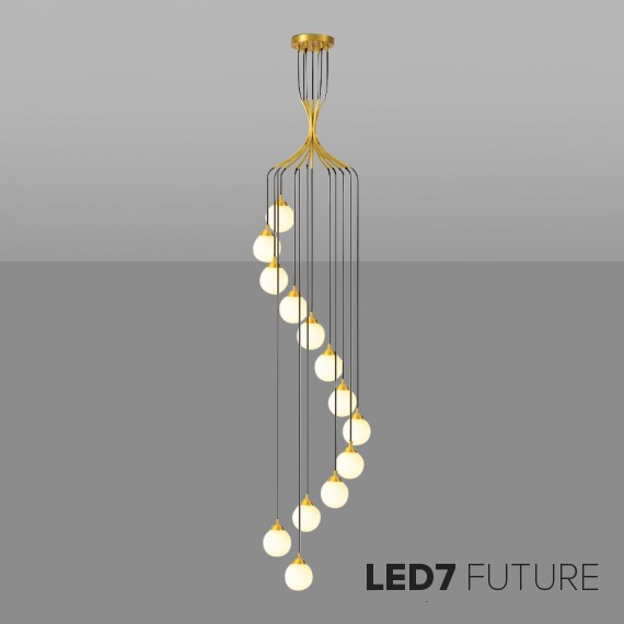 Loft Industry Modern - Gold Grape Chandelier